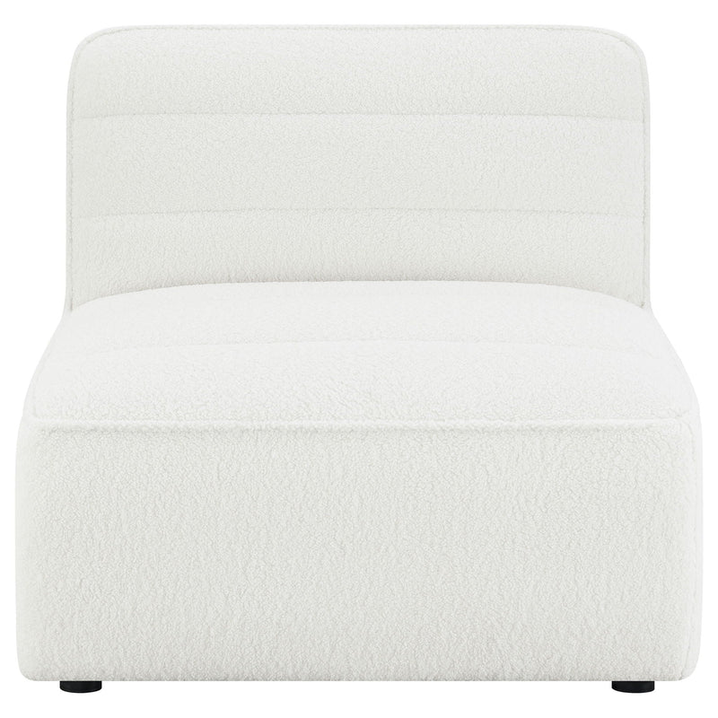 Sunny Upholstered Armless Chair Natural