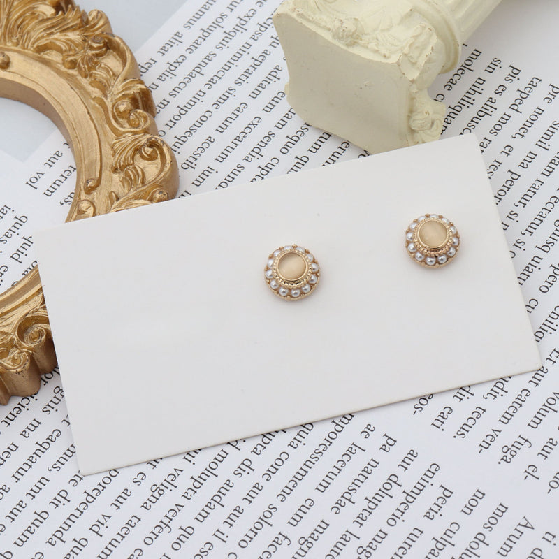 Baroque Pearl Opals Flowers Earrings