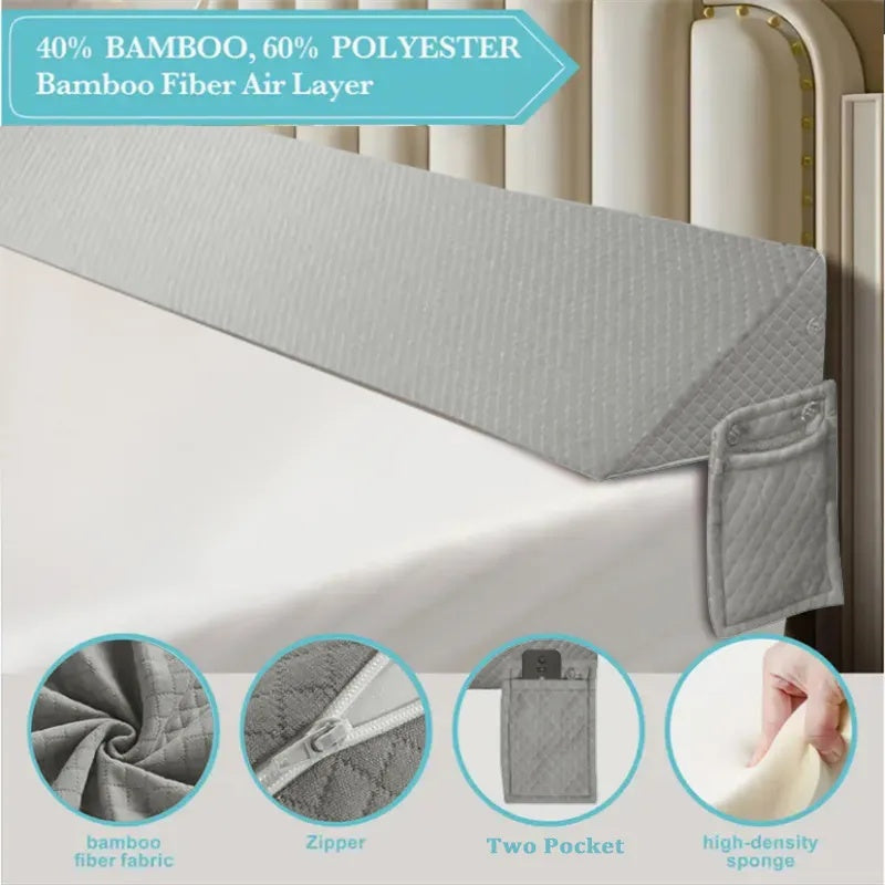 Air Layer Fabric Gap Filler Pillow – Diamond-Shaped Pocket Cushion