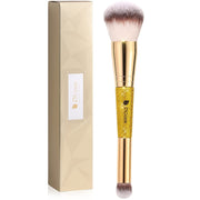 Makeup Brushes Duo End Foundation Powder Buffer and Contour Brush Synthetic Cosmetic Tools 2Pcs