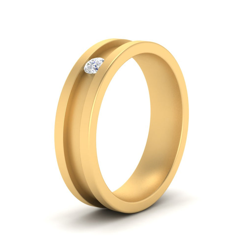 Single Stone Mens Promise Ring