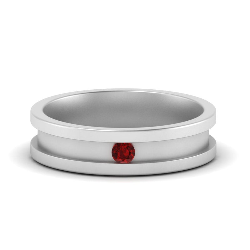 Single Stone Mens Promise Ring