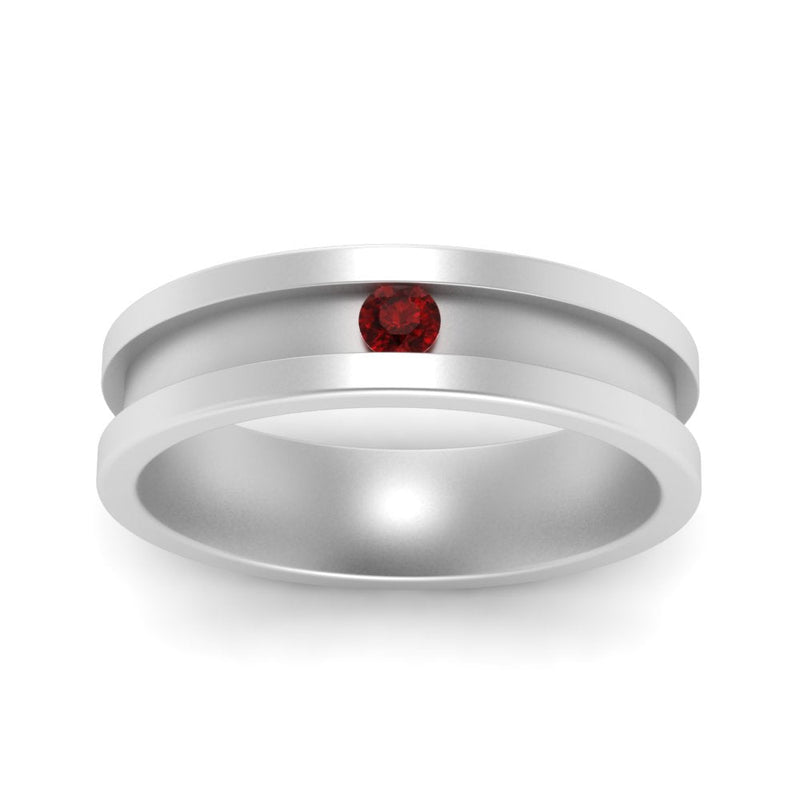Single Stone Mens Promise Ring