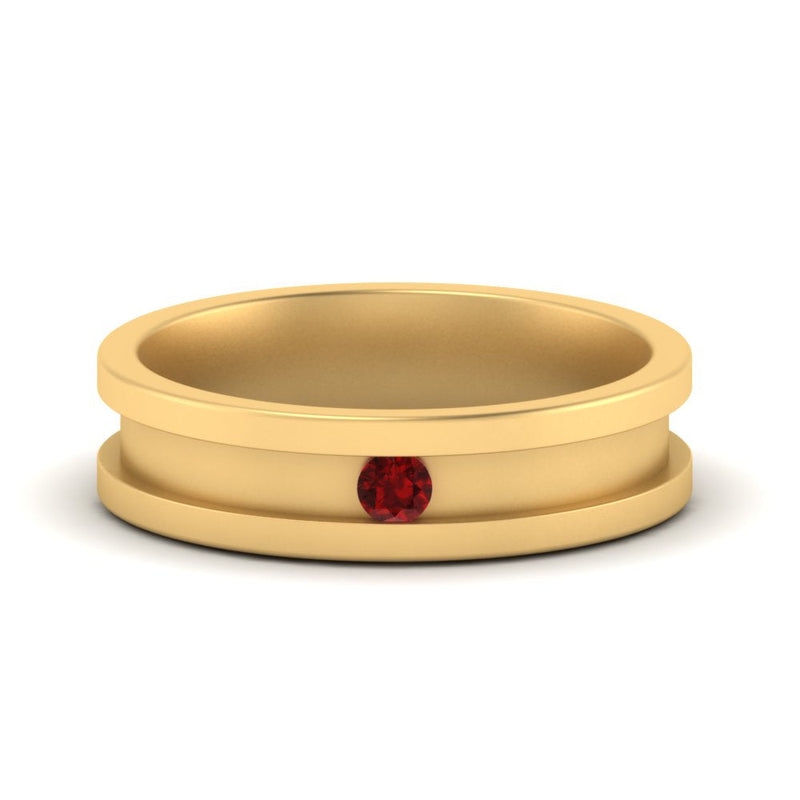 Single Stone Mens Promise Ring