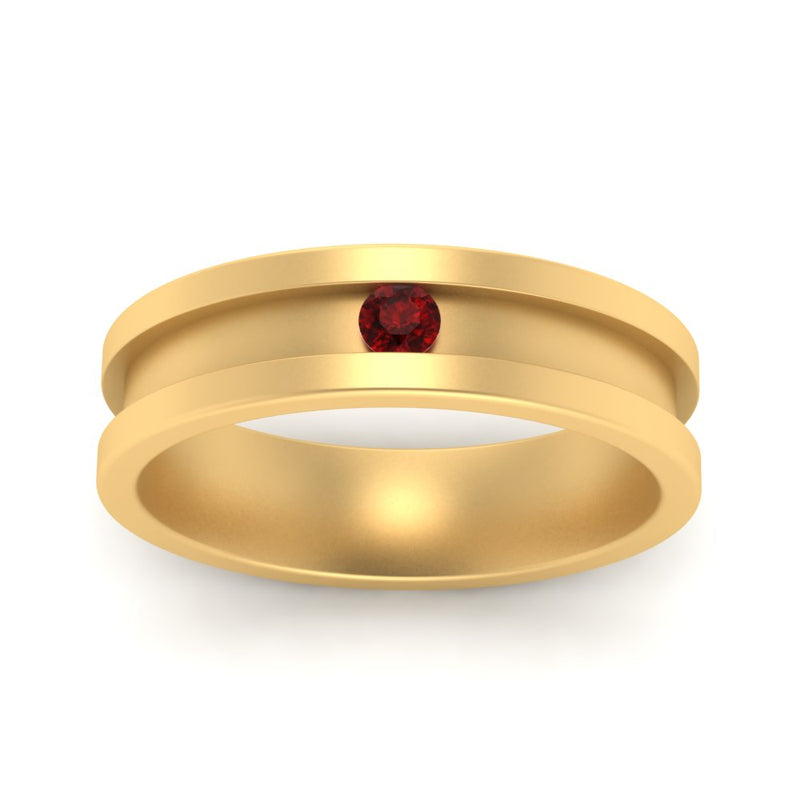 Single Stone Mens Promise Ring