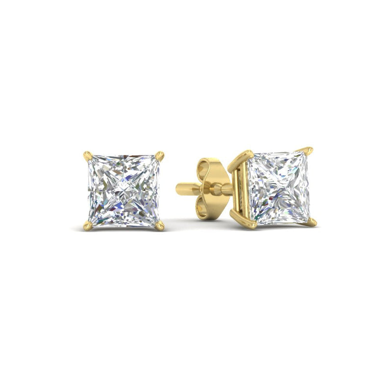 Princess-Cut Diamond Solitaire Stud Earrings (1 - 10ct | GIA & IGI Certified)