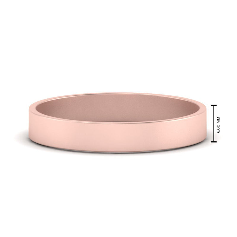 5 mm Flat Gold Wedding Band