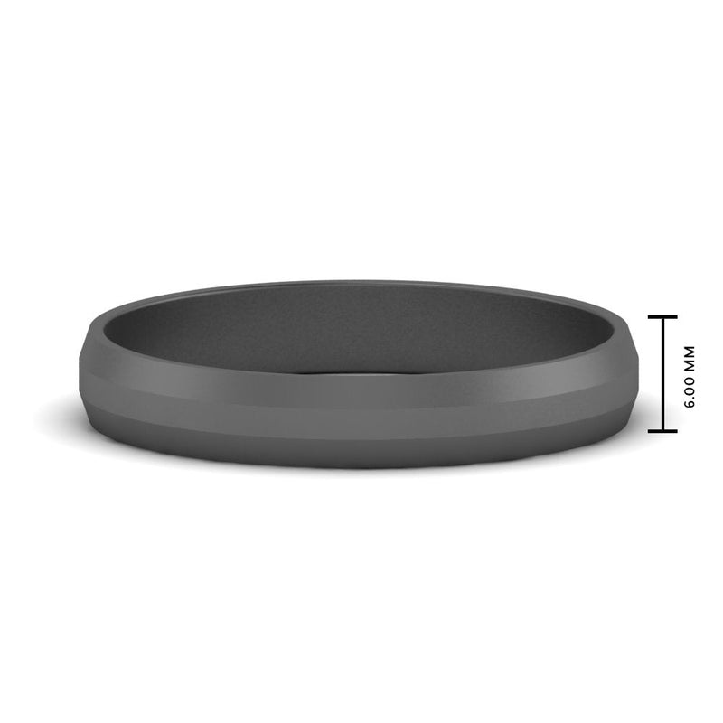 4 mm Wedding Band Beveled Edge Matte