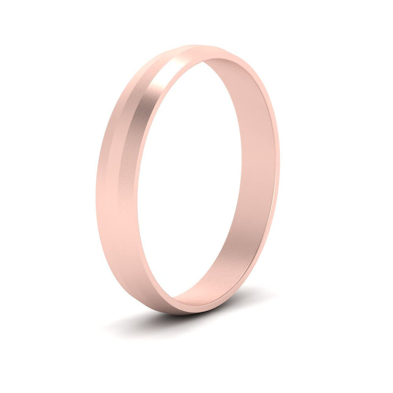Wedding Band Beveled Edge Matte