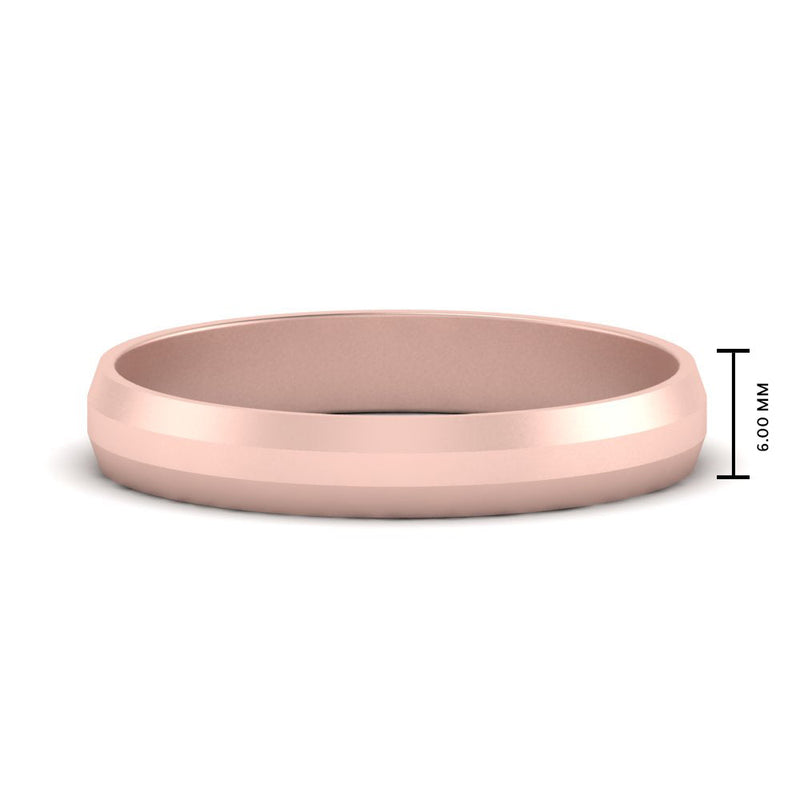 Wedding Band Beveled Edge Matte