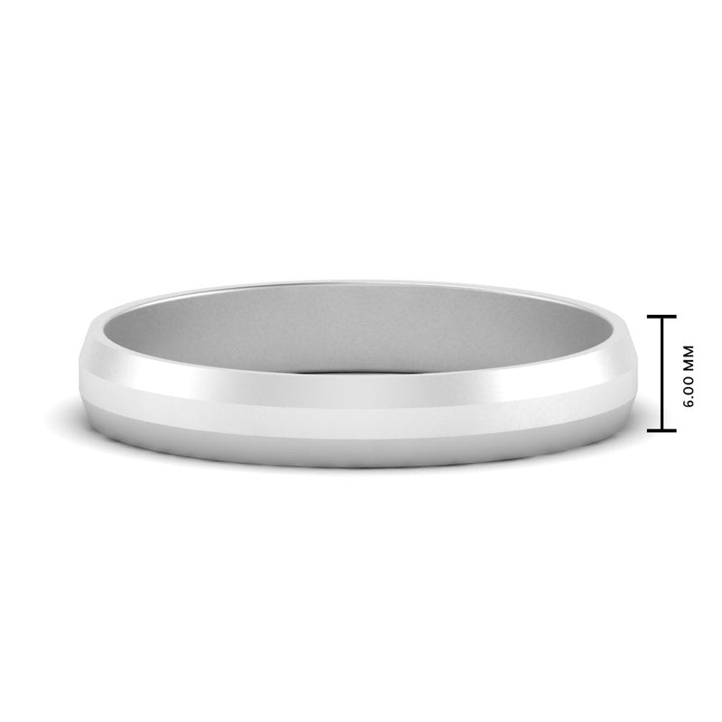 Wedding Band Beveled Edge Matte