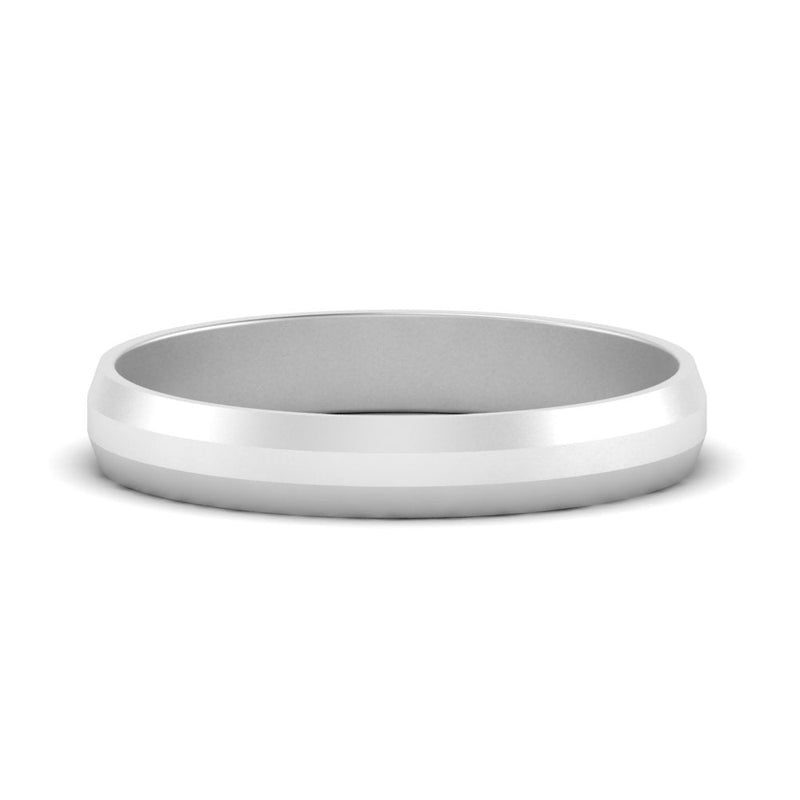 Wedding Band Beveled Edge Matte