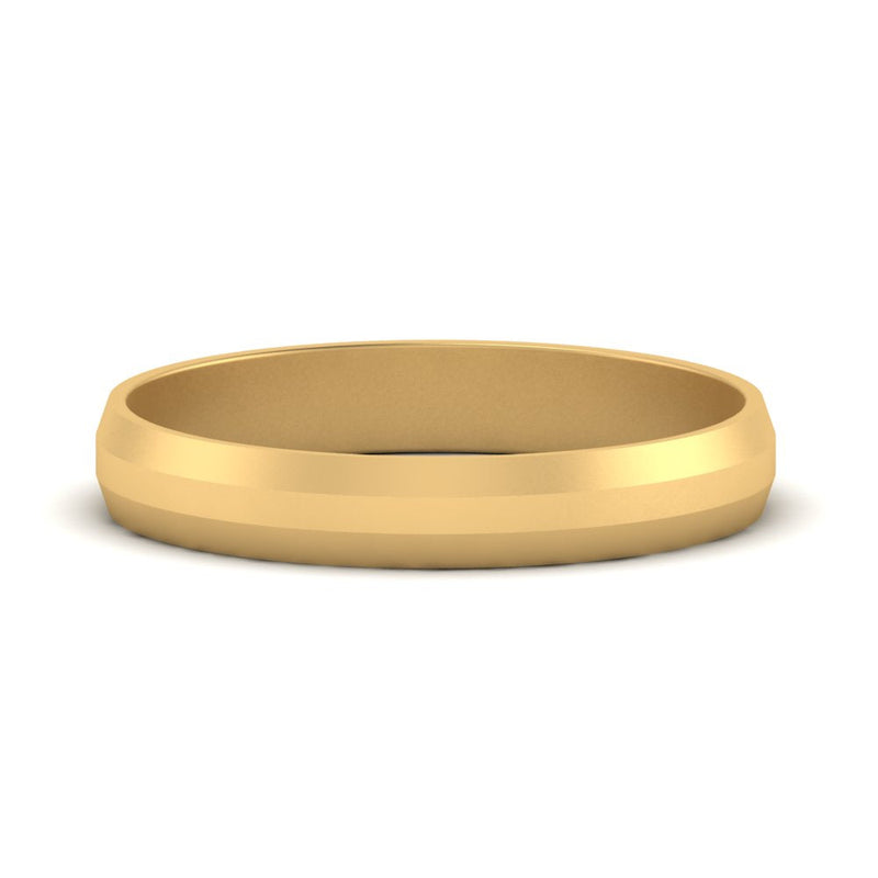 Wedding Band Beveled Edge Matte