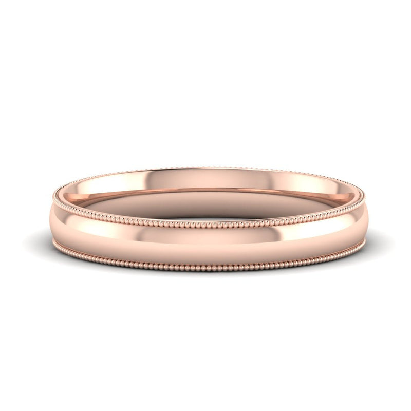 Comfort Fit Wedding Band Milgrain Edge