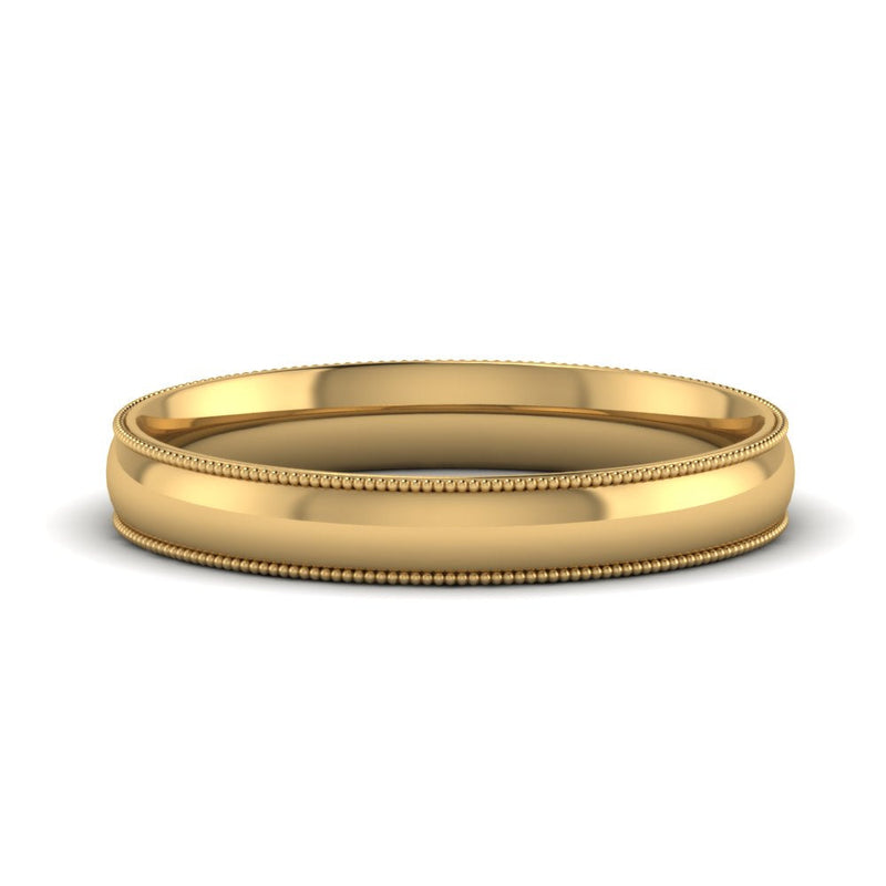Comfort Fit Wedding Band Milgrain Edge