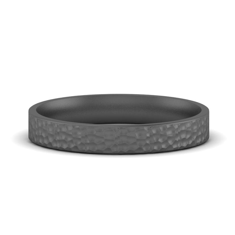 Hammered Wedding Band Comfort Fit 5 mm