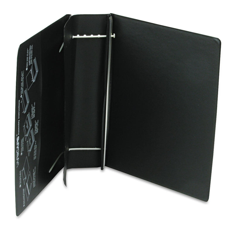 Charles Leonard VariCap Expandable Binder, 2 Posts, 6" Capacity, 11 x 8.5, Black