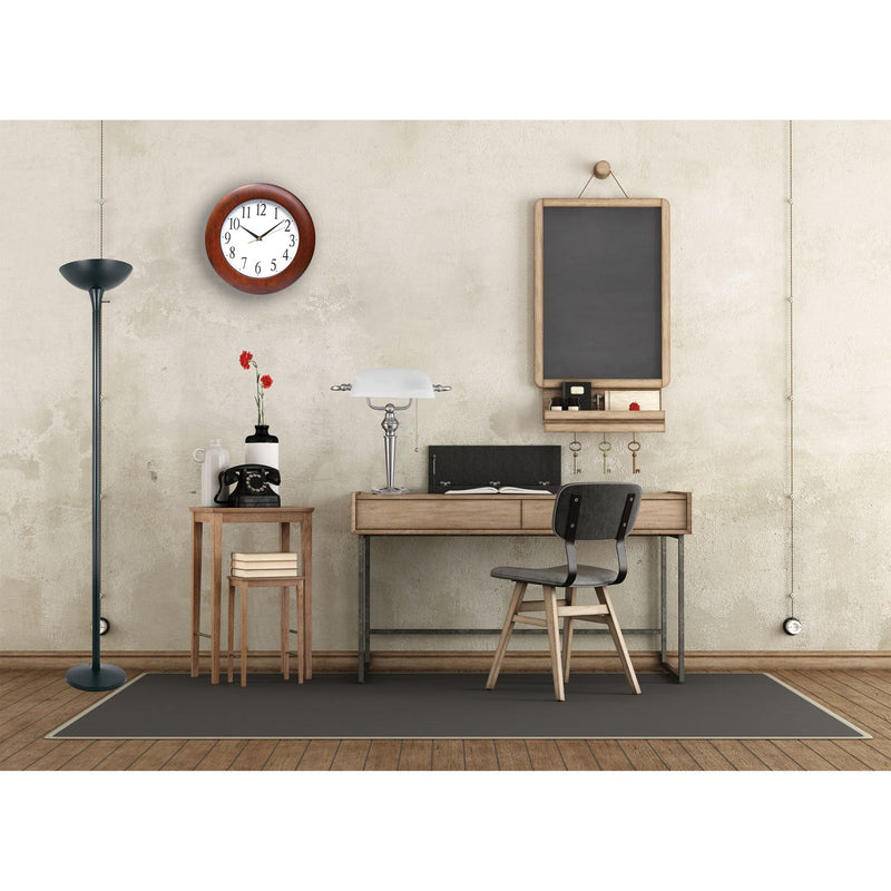 Alera Torchier Floor Lamp, 12.5"w x 12.5"d x 72"h, Matte Black