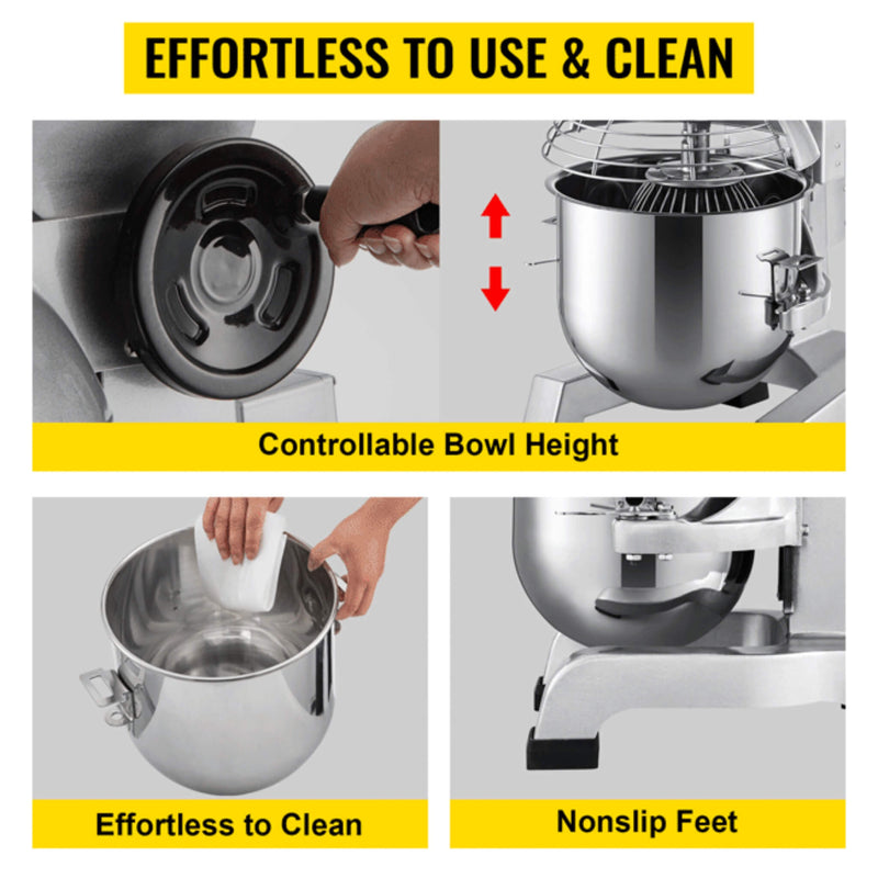 600W Commercial Dough Kneader Bakery Mixer Machine, 15QT (SAK95629)