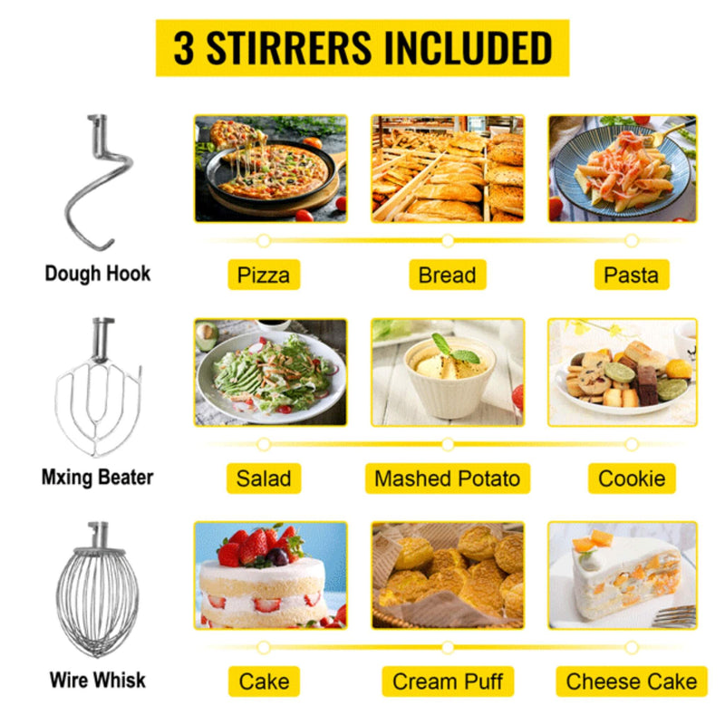 600W Commercial Dough Kneader Bakery Mixer Machine, 15QT (SAK95629)