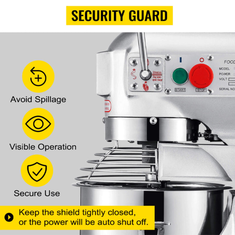 600W Commercial Dough Kneader Bakery Mixer Machine, 15QT (SAK95629)