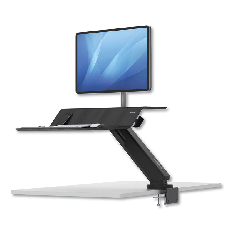 Fellowes Lotus RT Sit-Stand Workstation, 48" x 30" x 42.2" to 49.2", Black