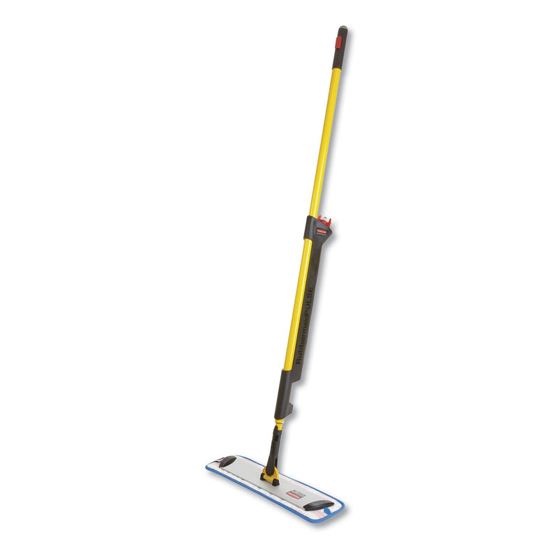 Rubbermaid Pulse Microfiber Spray Mop System, 17" Wide Microfiber Head, 52" Yellow Plastic Handle