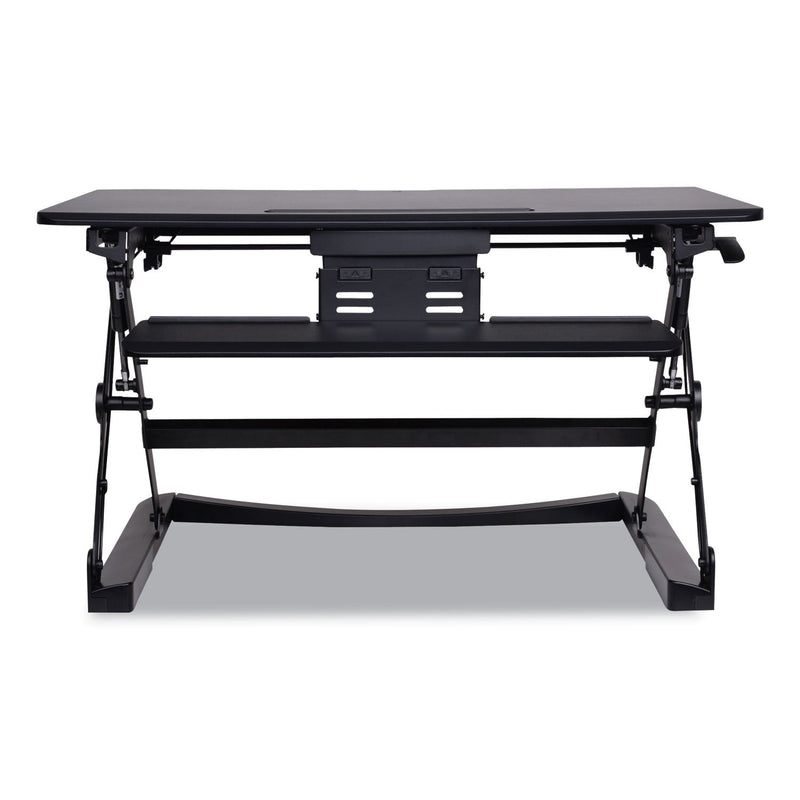 Alera AdaptivErgo Two-Tier Sit-Stand Lifting Workstation, 35.12" x 31.1" x 5.91" to 19.69", Black