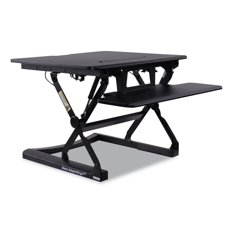 Alera AdaptivErgo Two-Tier Sit-Stand Lifting Workstation, 26.75" x 31" x 5.88" to 19.63", Black