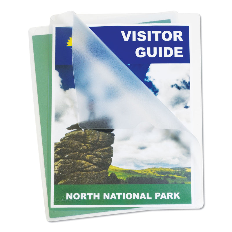 C-Line Deluxe Vinyl Project Folders, Letter Size, Clear, 50/Box