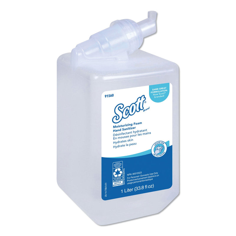 Scott Pro Moisturizing Foam Hand Sanitizer, 1,000 mL Refill, Fruity Cucumber Scent, 6/Carton