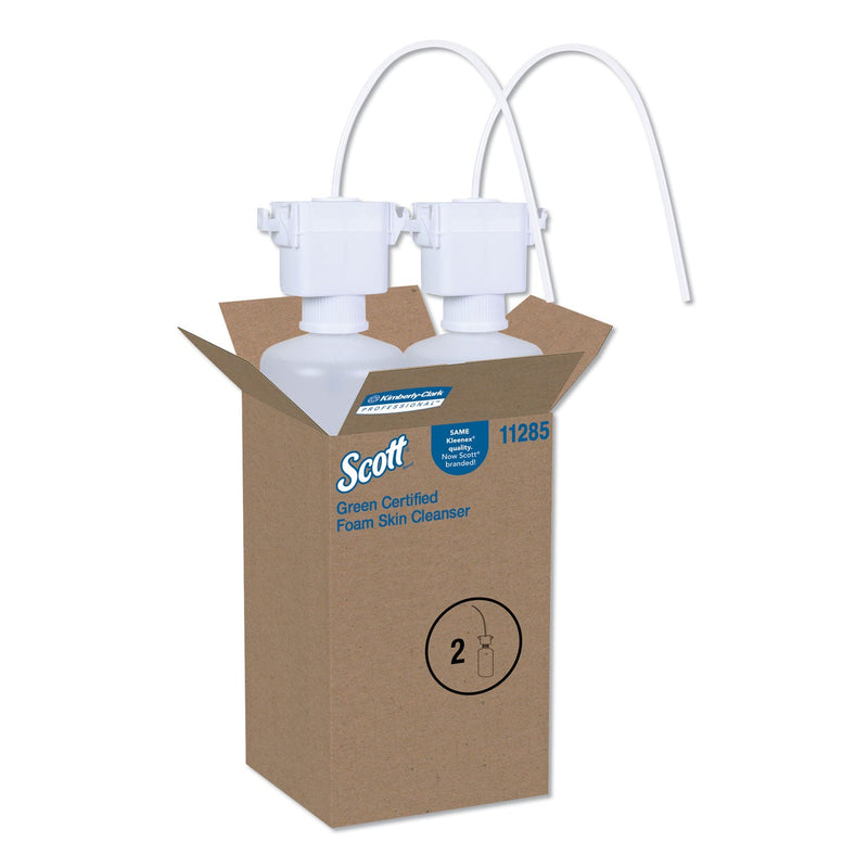 Scott Essential Green Certified Foam Skin Cleanser, Fragrance-Free, 1,500 mL Refill, 2/Carton