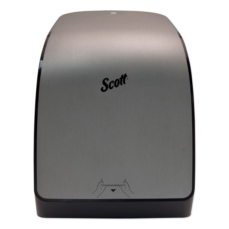 Scott Pro Mod Manual Hard Roll Towel Dispenser, 12.66 x 9.18 x 16.44, Brushed Metallic