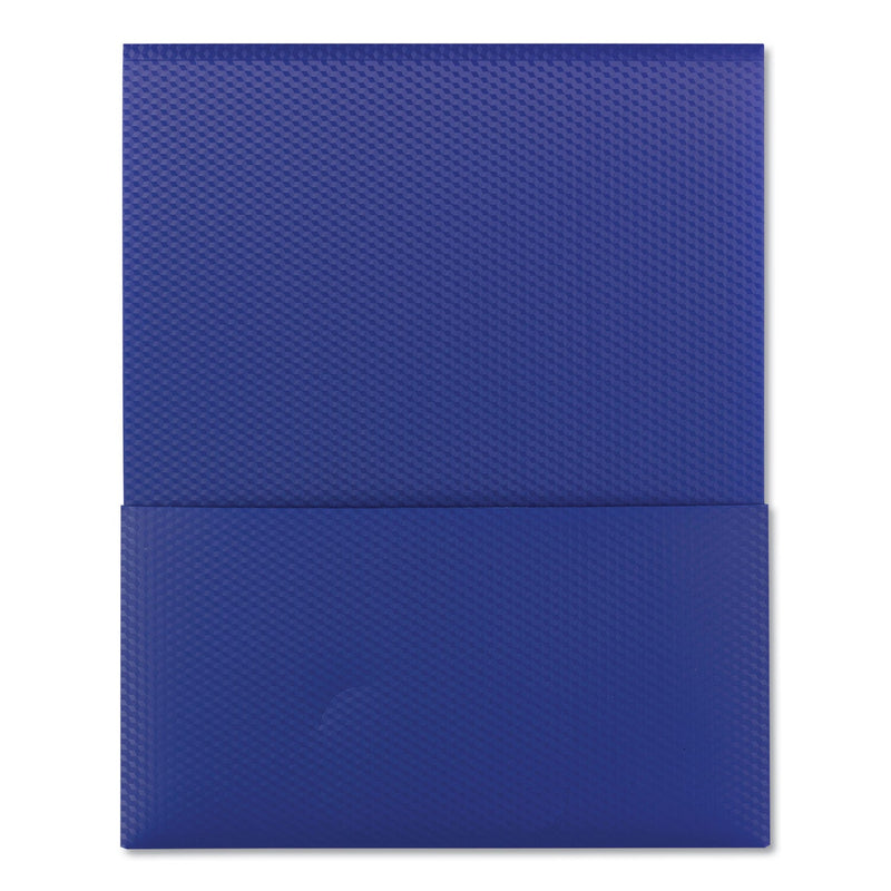 Smead Organized Up Poly Stackit Folders, 11 x 8.5, Dark Blue/Dark Blue, 5/Pack