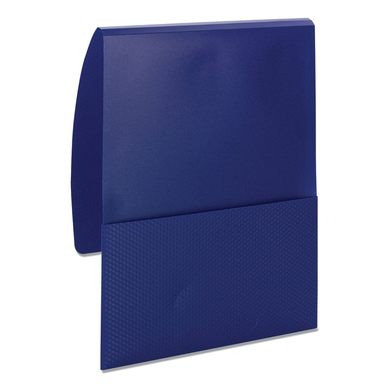 Smead Organized Up Poly Stackit Folders, 11 x 8.5, Dark Blue/Dark Blue, 5/Pack