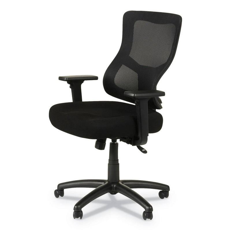 Alera Elusion II Series Mesh Mid-Back Synchro Seat Slide Chair, Supports Up to 275 lb, 17.51" to 21.06" Seat Height, Black