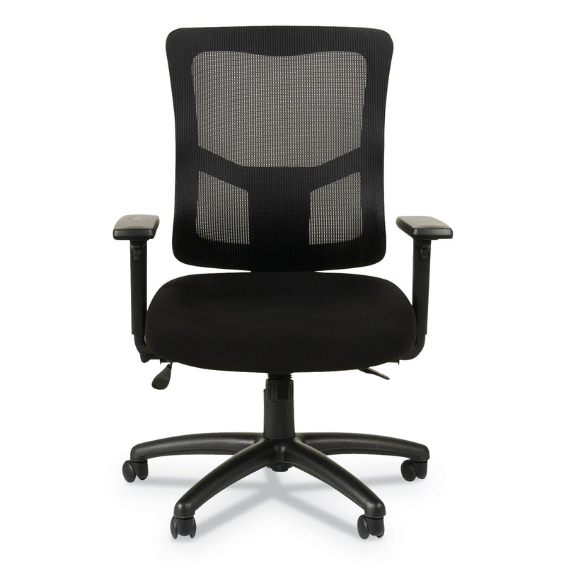 Alera Elusion II Series Mesh Mid-Back Synchro Seat Slide Chair, Supports Up to 275 lb, 17.51" to 21.06" Seat Height, Black
