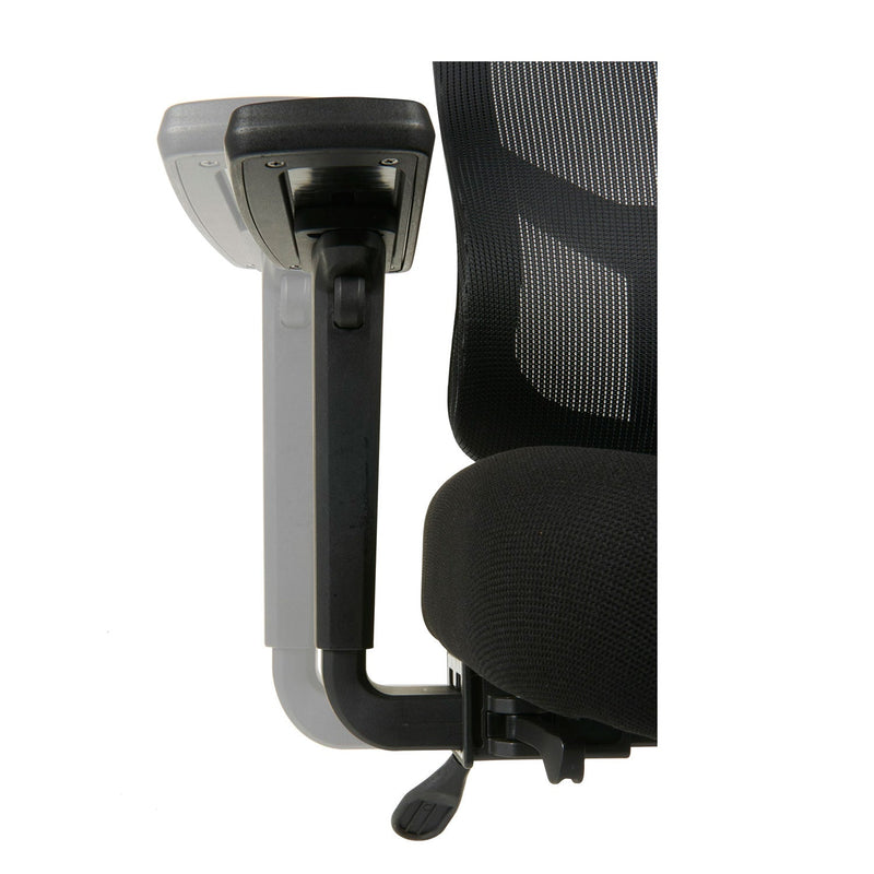 Alera Elusion II Series Suspension Mesh Mid-Back Synchro Seat Slide Chair, Supports 275 lb, 18.11" to 20.35" Seat, Black