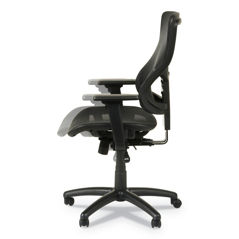 Alera Elusion II Series Suspension Mesh Mid-Back Synchro Seat Slide Chair, Supports 275 lb, 18.11" to 20.35" Seat, Black