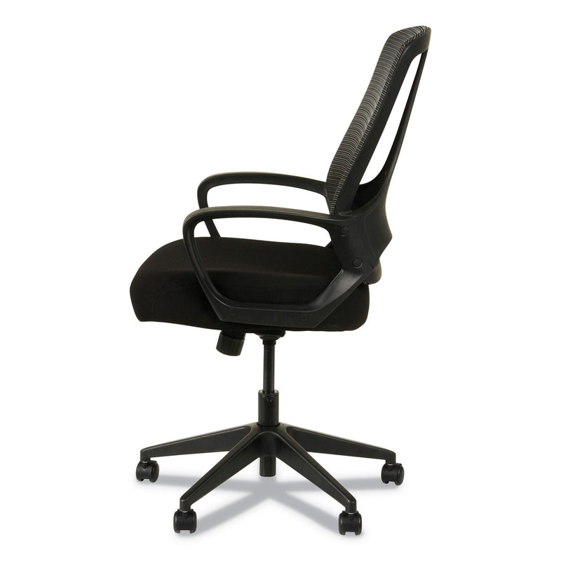Alera MB Series Mesh Mid-Back Office Chair, Supports Up to 275 lb, 18.11" to 21.65" Seat Height, Black