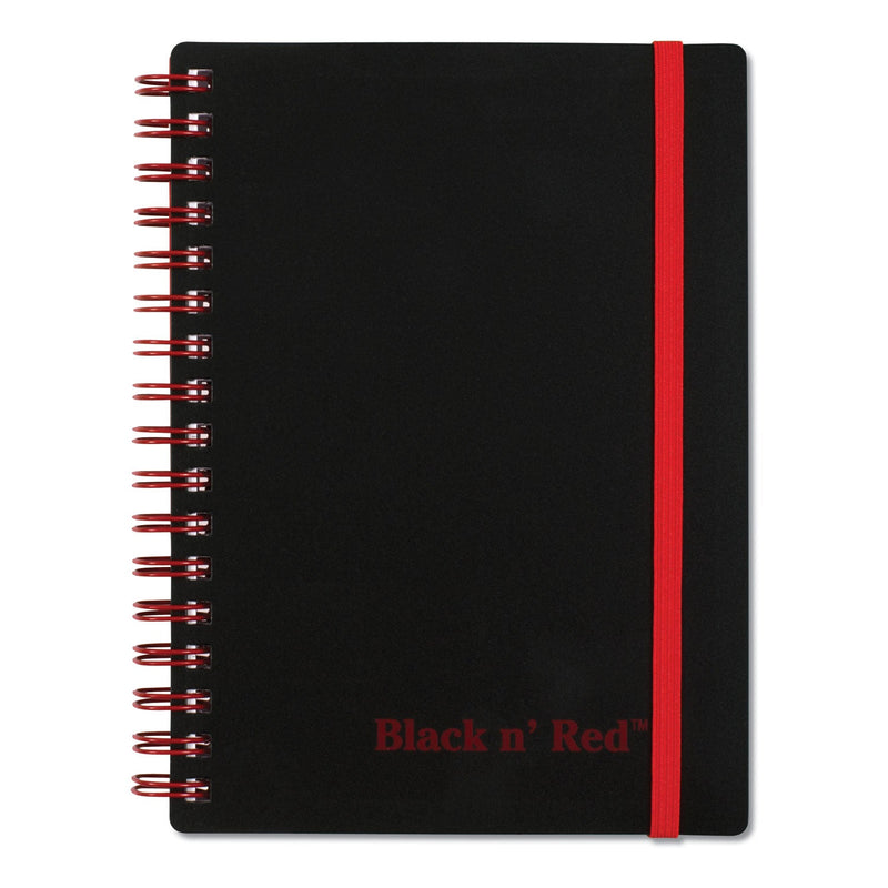 Black n' Red Flexible Cover Twinwire Notebook, SCRIBZEE Compatible, 1 Subject, Wide/Legal Rule, Black Cover, 5.88 x 4.13, 70 Sheets