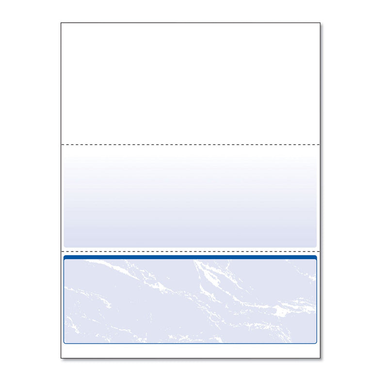 DocuGard Standard Security Check, 11 Features, 8.5 x 11, Blue Marble Bottom, 500/Ream
