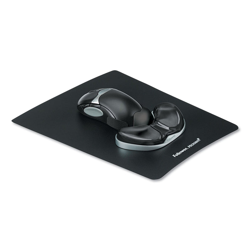 Fellowes Gel Gliding Palm Support with Mouse Pad, 9 x 11, Black