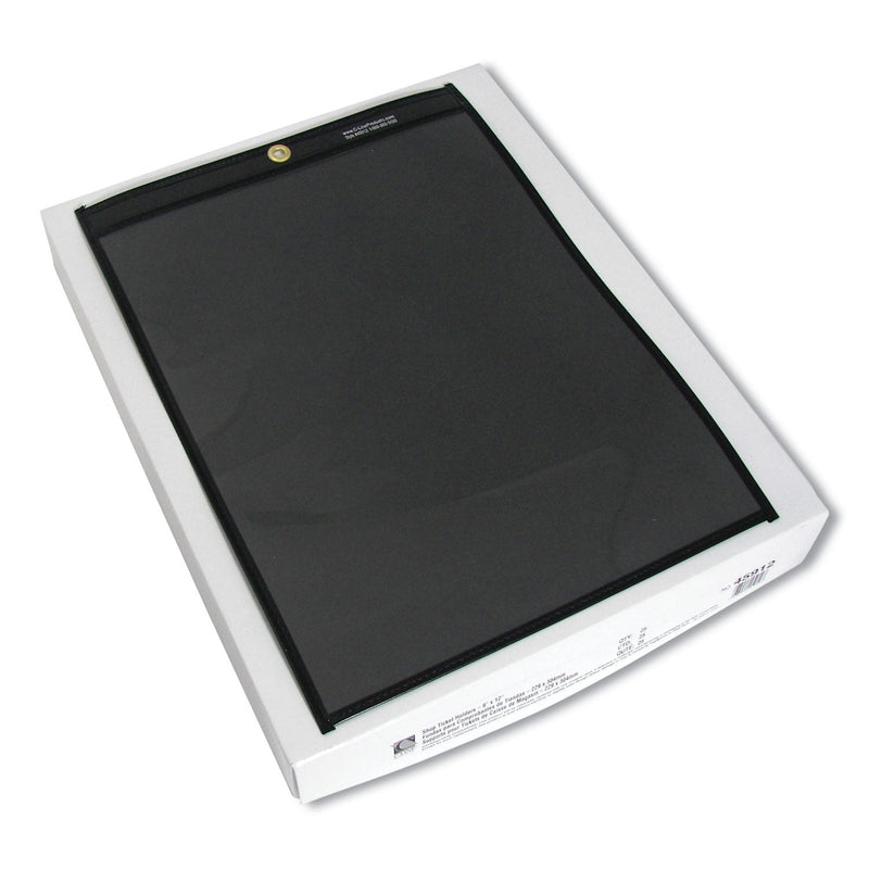 C-Line Shop Ticket Holders, Stitched, One Side Clear, 75 Sheets, 9 x 12, 25/Box