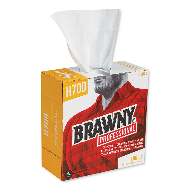 Brawny Medium Weight HEF Shop Towels, 9 1/8 x 16 1/2, 100/Box, 5 Boxes/Carton
