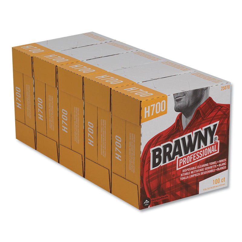 Brawny Medium Weight HEF Shop Towels, 9.1 x 16.5, 100/Box