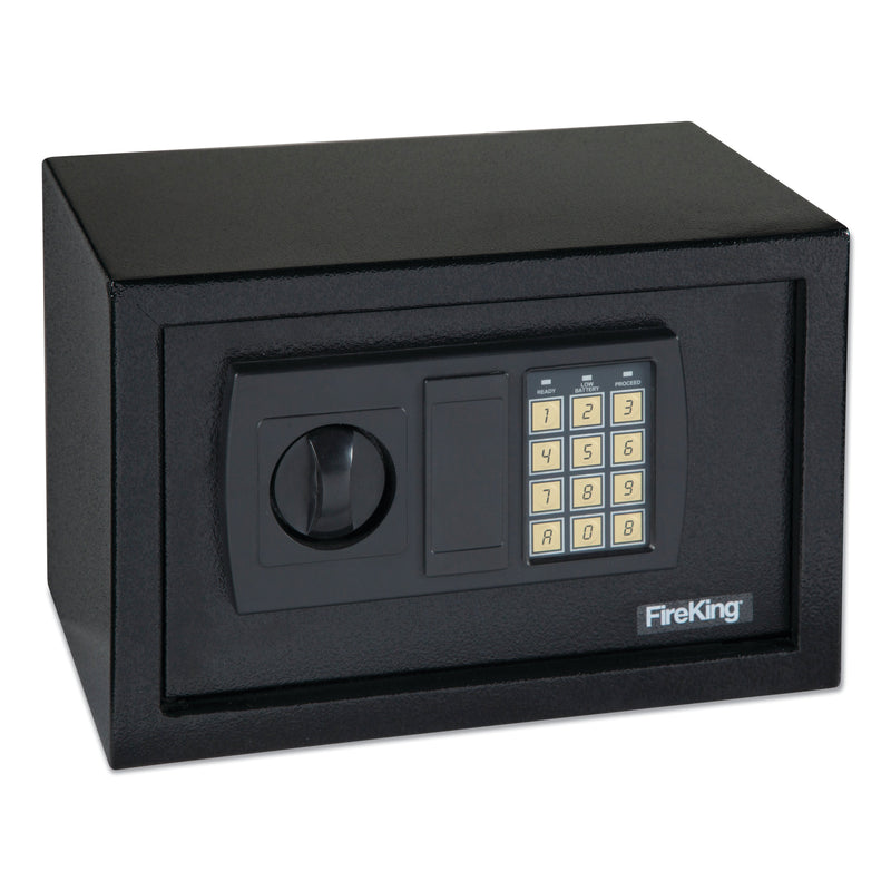 FireKing Small Personal Safe, 0.3 cu ft, 12.19w x 7.56d x 7.88h, Black