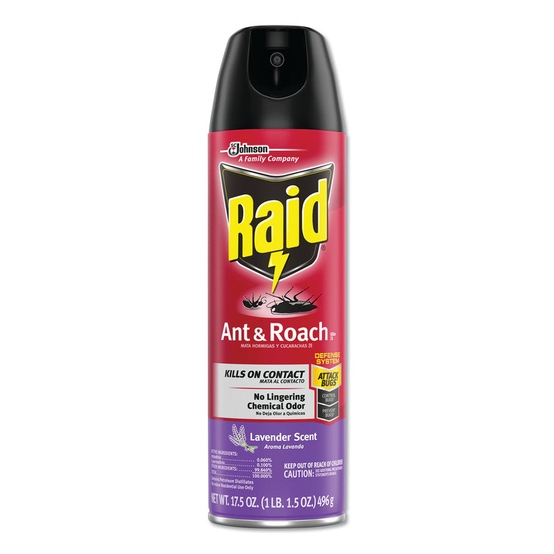 Raid Ant and Roach Killer, 17.5 oz Aerosol Spray, Lavender