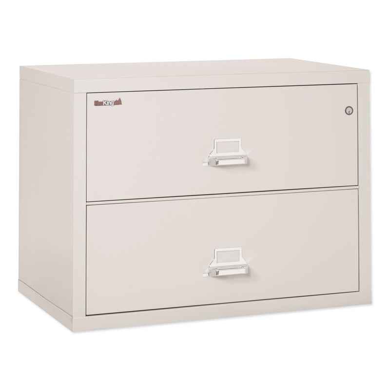 FireKing Insulated Lateral File, 2 Legal/Letter-Size File Drawers, Parchment, 37.5" x 22.13" x 27.75"