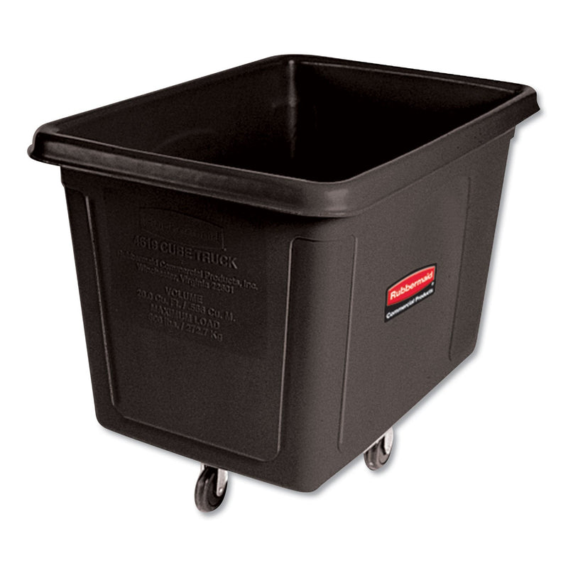 Rubbermaid Cube Truck, Rectangular, 600 lb Capacity, Black